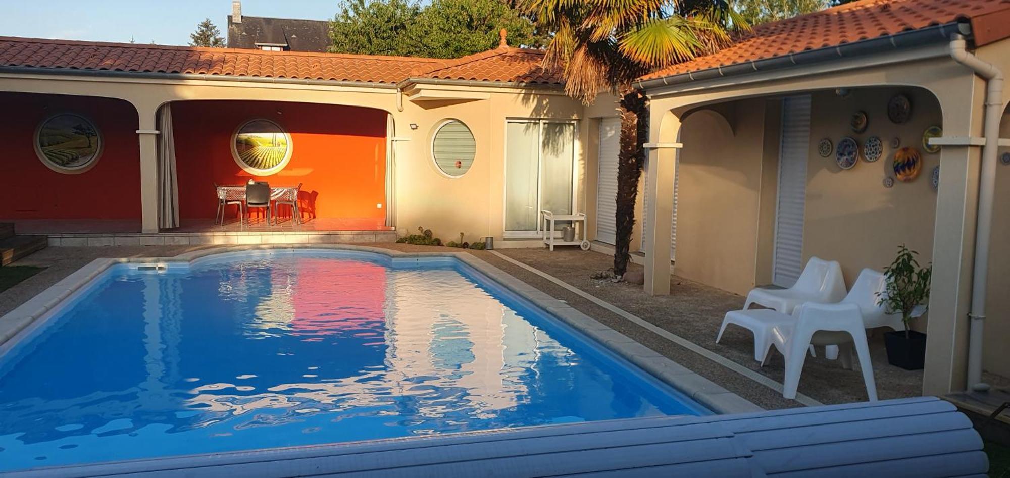 A La Topaze #Gite Calme #3 Pers #Piscine Privee #Cholet #Wifi Haut Debit #Preau #Cholet #Parc Japonais #Puy Du F Ou Le May-sur-Èvre Kültér fotó